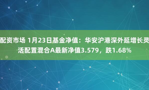 配资市场 1月23日基金净值：华安沪港深外延增长灵活配置混合A最新净值3.579，跌1.68%